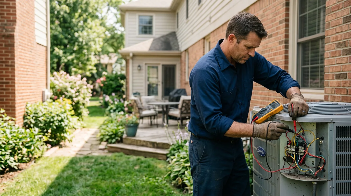 HVAC technician working near Port Crane, NY